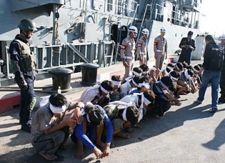 Vietnamese fishing boats seized near Sattahip The Royal Thai Navy detains the crews of two Vietnamese fishing boats caught illegally trawling in waters off Sattahip.